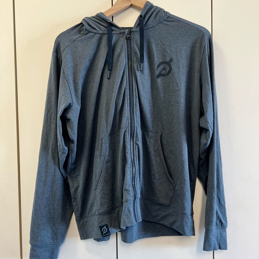 Unisex Blue Peleton Zip Up Hoodie